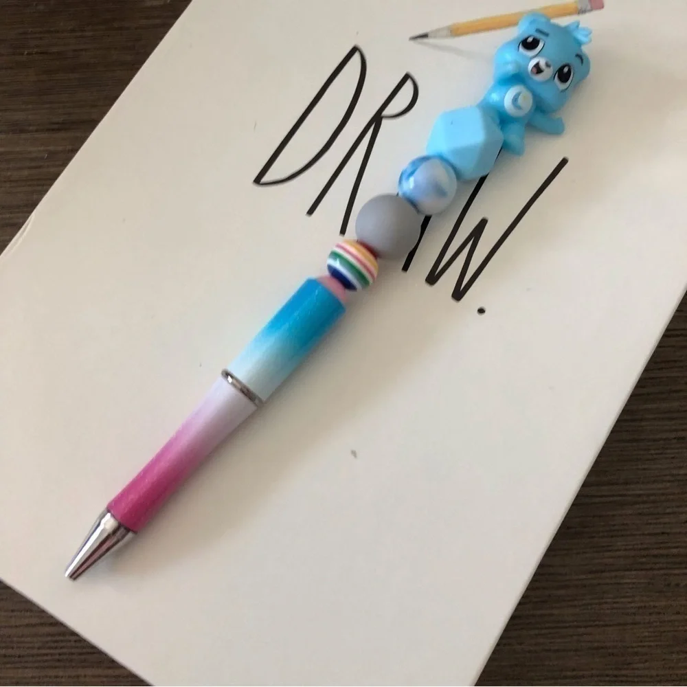 The Care Bears: Goodnight Bear handmade beaded pen